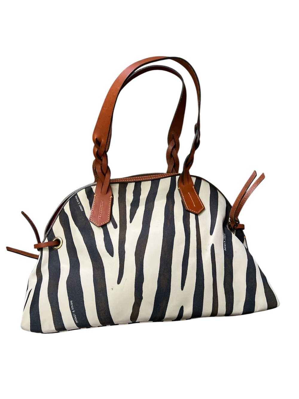 Dooney & Bourke Zebra Print Domed Satchel - Picture 3 of 3